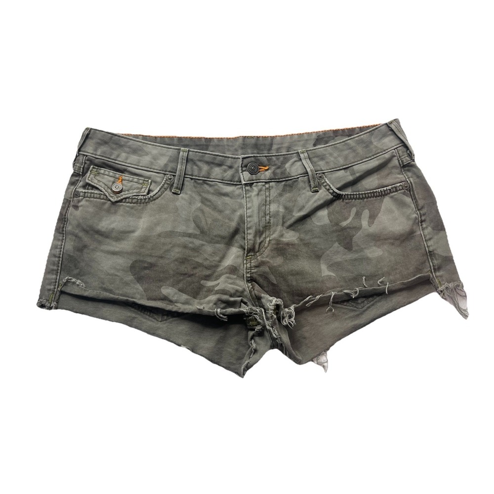 True‎ Religion Joey Cutoff Shorts Camouflage Camo Size 32